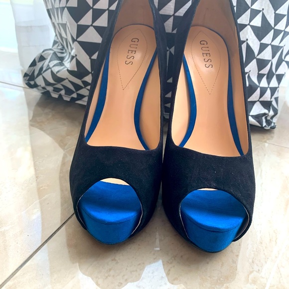 Guess Jeans Pumps Suede High Heels - Picture 3 of 10